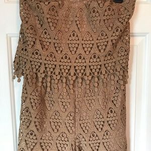 Strapless nude romper